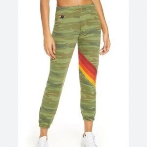 Aviator Nation Camo 5 Stripe Jogger Sweatpants